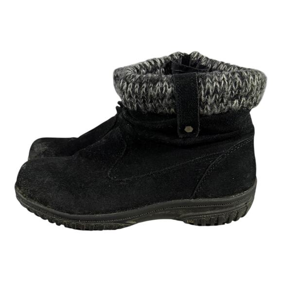 Khombu Suede Knit Cuff Winter Boots Black Women’s Size 8 Waterproof Cold Weather - Picture 4 of 8